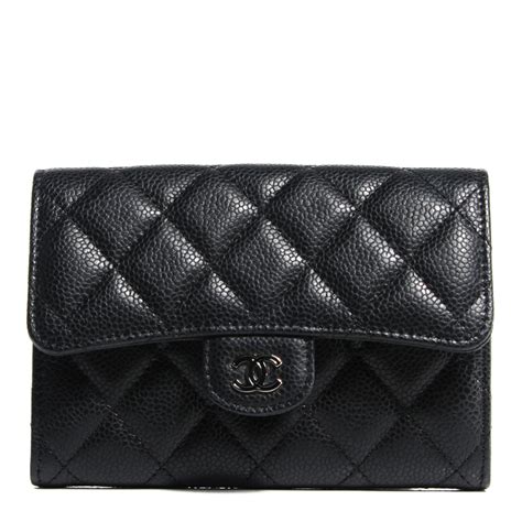 chanel classic flap wallet black caviar|Chanel Caviar Classic Flap Wallet .